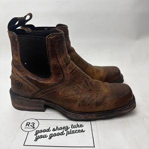 Ariat Men’s Sz 7 D Midtown Rambler Square Toe Chelsea Boots Leather Brown